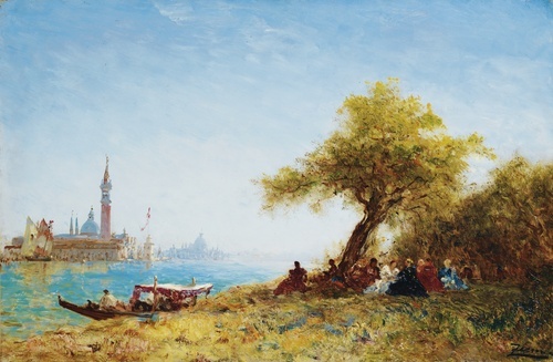 Resting Under the Trees Near Venice