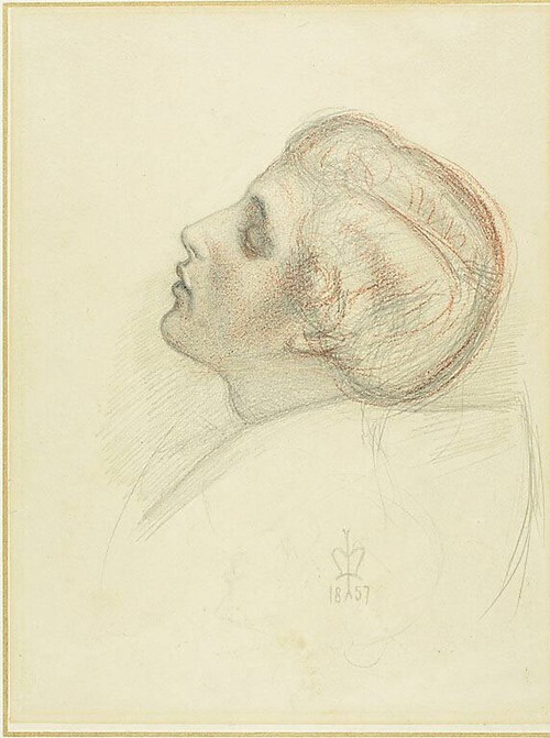Study for the Head of the Rescuing Lover in Escape of the Heretic