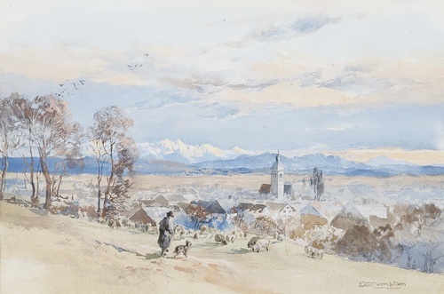 Shepherd in the Bavarian Alpine Foreland