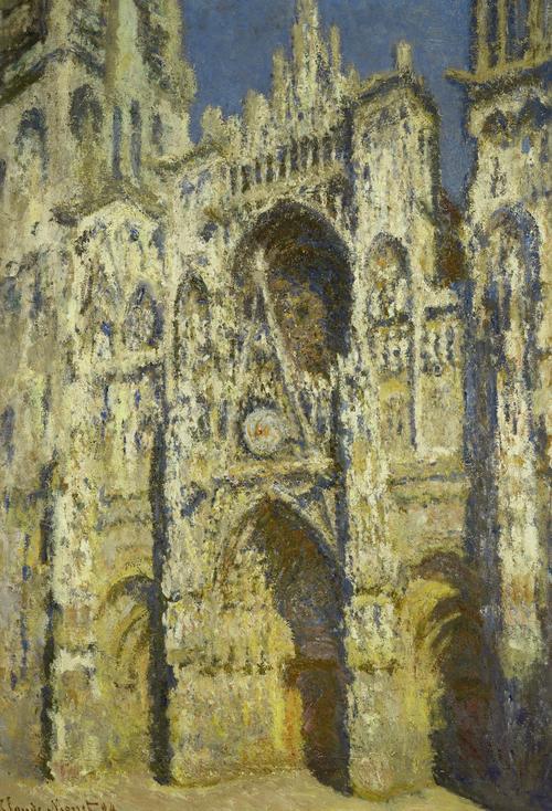 Rouen Cathedral: Full Sunlight, Blue and Gold Harmony