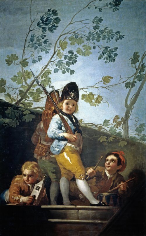 Boys Playing Soldiers