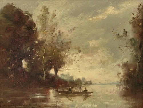 A punt on the river