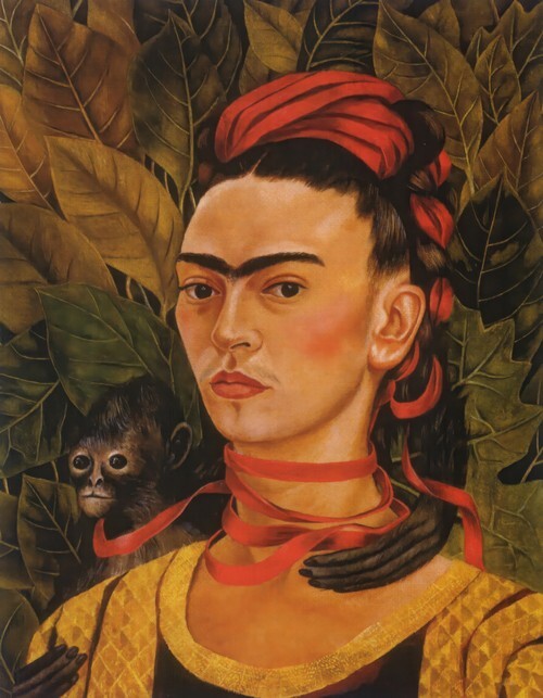 Self-portrait with monkey