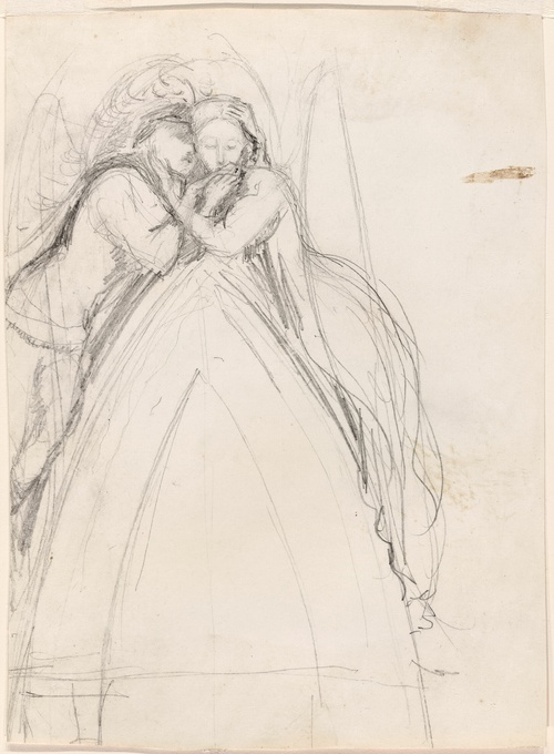 Design for a Gothic Arch with the Artist and Effie Ruskin Embracing