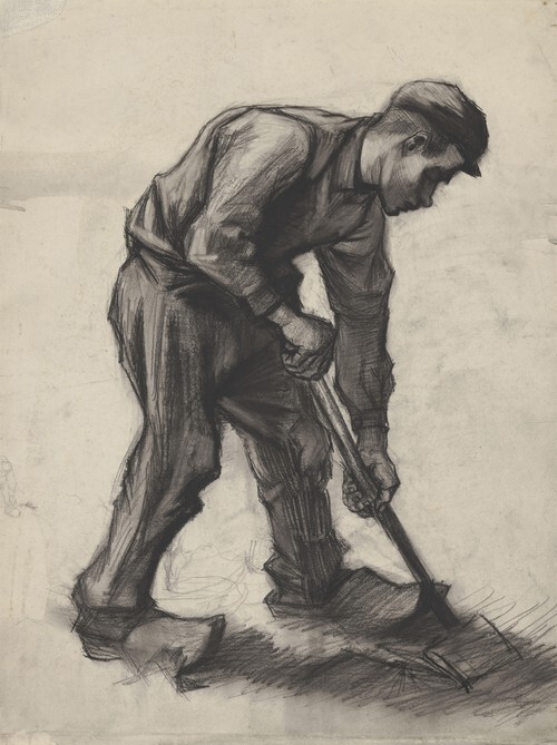 Peasant digging