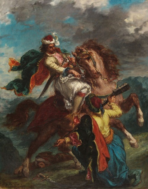 Turk Surrenders to a Greek Horseman