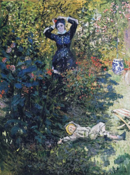 Camille e Jean Monet no Jardim de Argenteuil