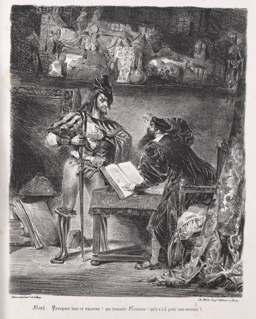 Illustrations for Faust Méphistophélès visits Faust