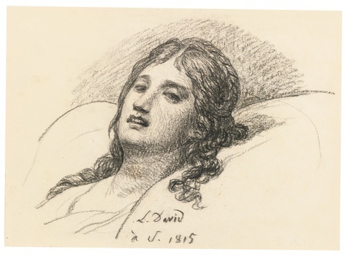 Study of a woman resting her head