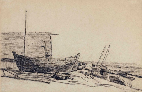 Stranded Boat on the Beach