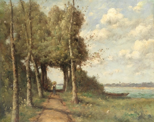Washerwoman on the Path, Loire