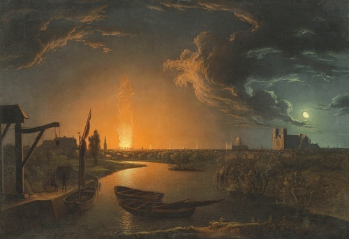 The Fire at the Old Drury Lane Theatre, seen from Pimlico