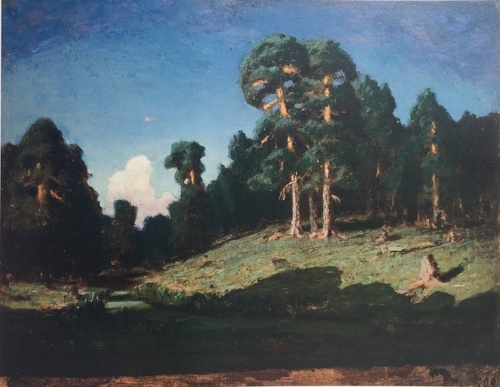 Pine forest with a river 1878