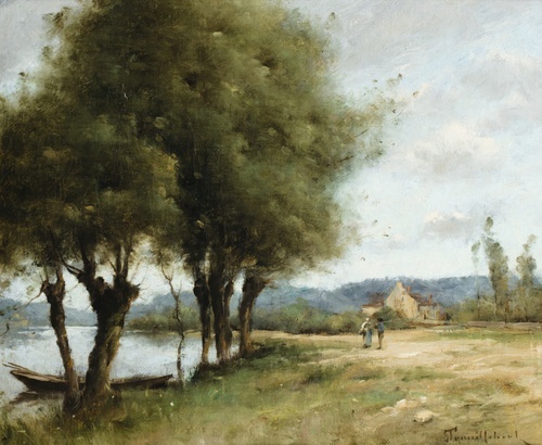 Willows along a river