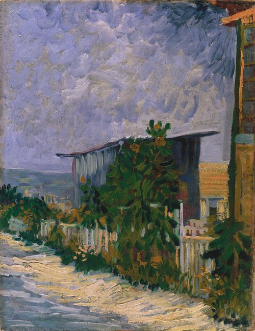 Montmartre Path with Sunflowers