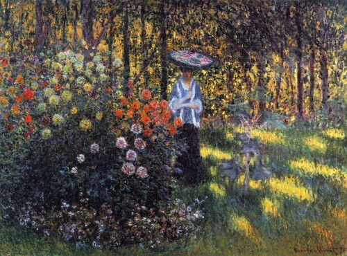 Woman with a Parasol in the Garden