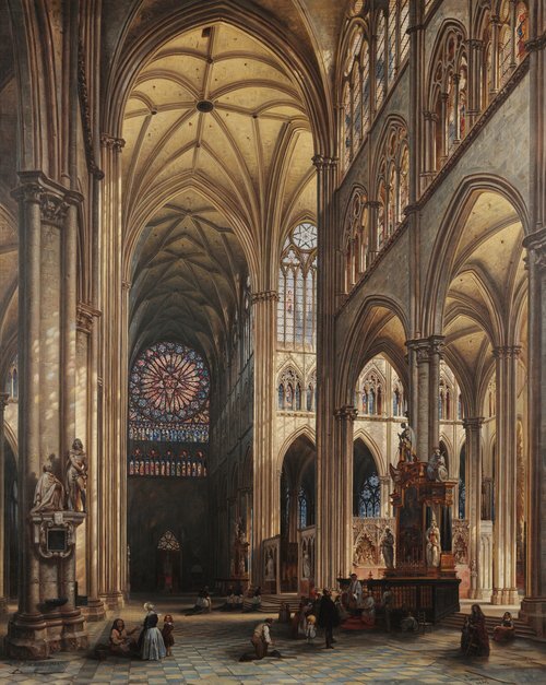Interior of the Cathedral of Amiens 1842