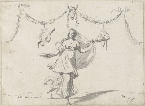 Ornament with a Woman in Ancient Dress