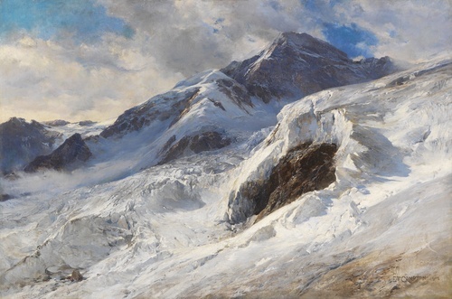 The Lyskamm from the Gnifetti Hut, Valais, Switzerland, 1902