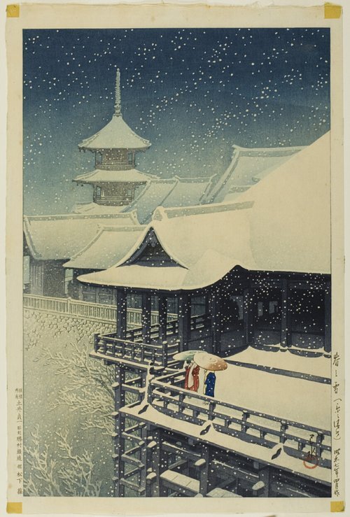 京都清水寺之春雪