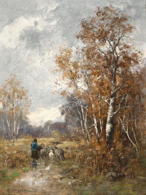 Autumn Landscape with Shepherd