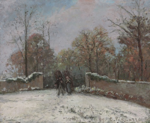 Entrance to the Marly Forest, Snow Effect