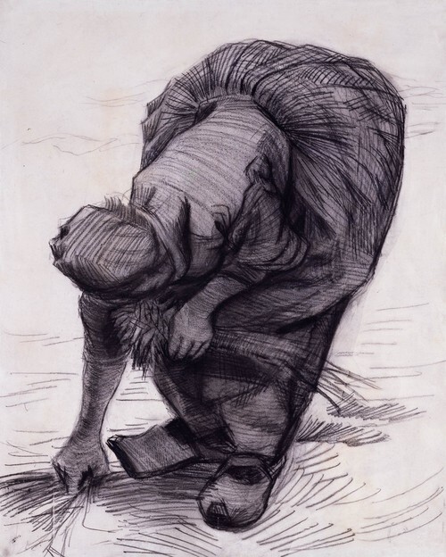 Peasant Woman Stooping and Gleaning