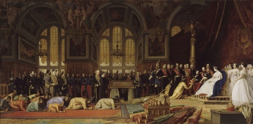 Reception of the Siamese ambassadors by the Emperor Napoleon III at the Palace of Fontainebleau, June 27, 1861