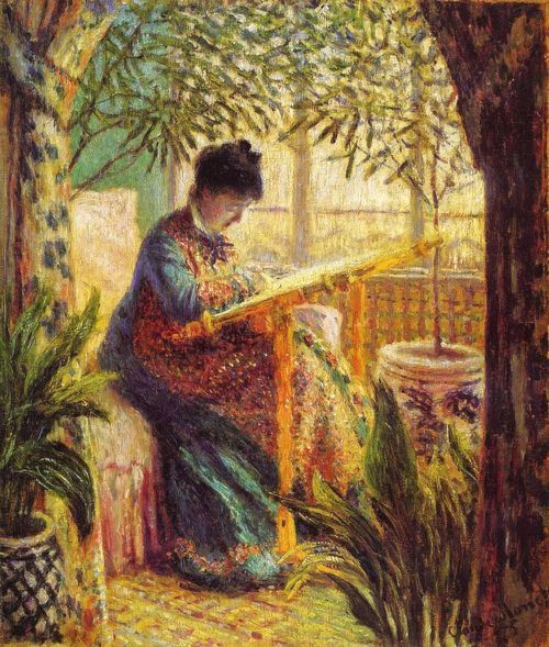 Camille Embroidering