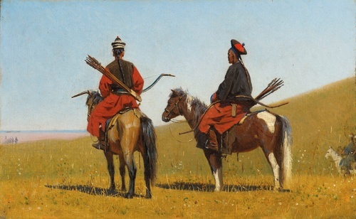 Two Chinese Horsemen in the Steppe