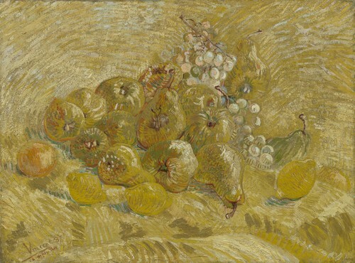 Quinces, lemons, pears and grapes