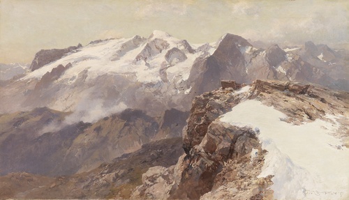 Vista della Marmolata dal Piz Boè