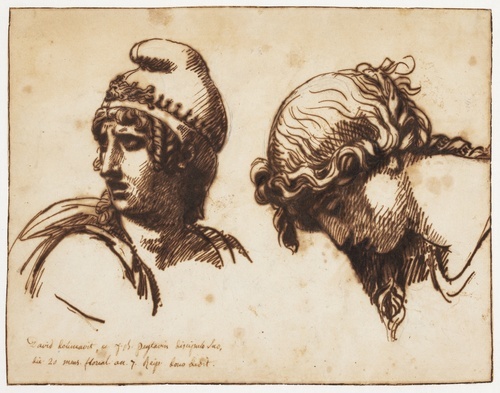 A Woman and a Young Man’s Head