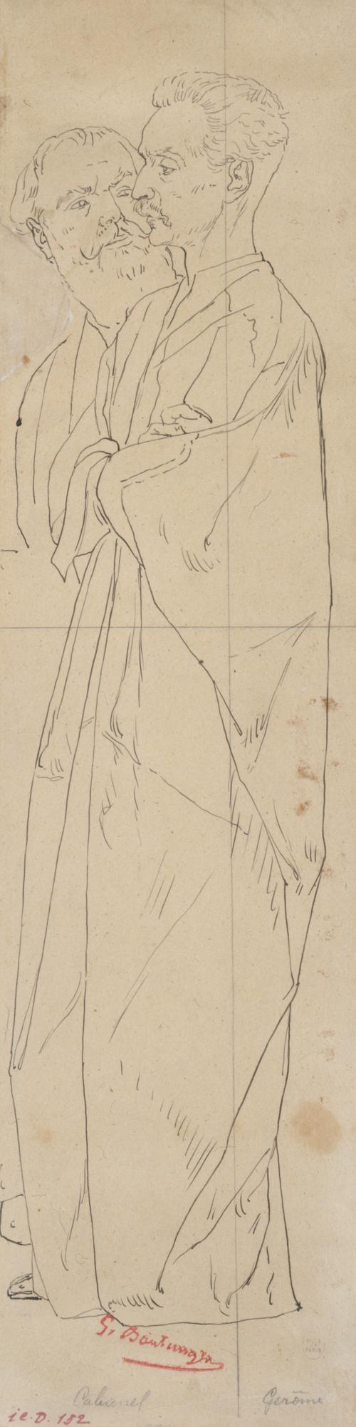 Portraits des peintres Cabanel et Gérôme 1878 画家卡巴内尔和杰罗姆的肖像 卡纳瓦雷博物馆