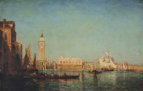 Dogenpalast, gesehen vom Canal de la Grazia, Venedig