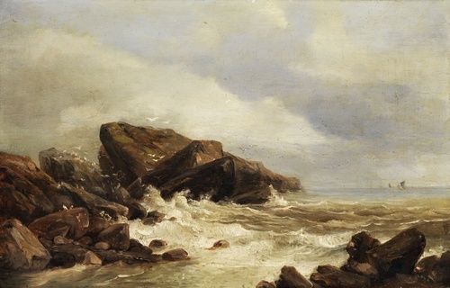 Rocky Coast in the Surf