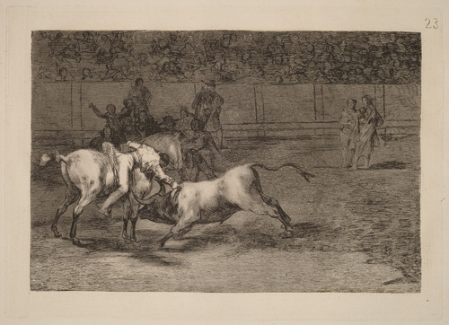 Mariano Ceballos, alias El Indio, Kills the Bull from His Horse