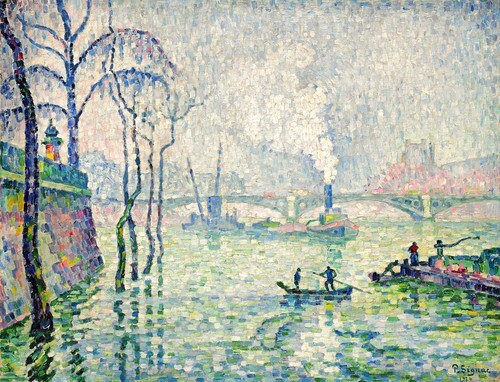 Floods. Paris (The Seine and the Pont des Arts)