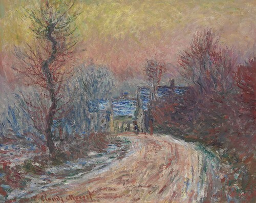 Road to Giverny in Winter, Sunset
