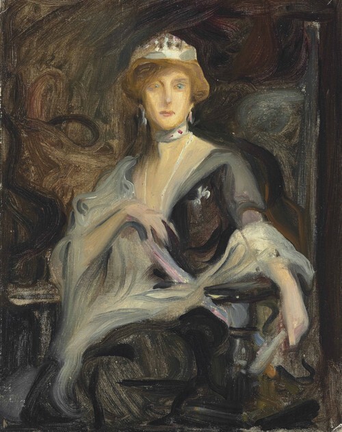 Auguste Victoria, Queen of Portugal, in exile 1915