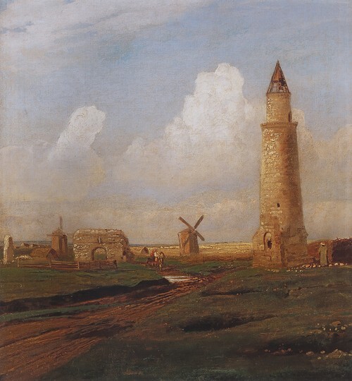 Pueblo de Búlgaros. Pequeño Minarete y Ruinas del Palacio Blanco