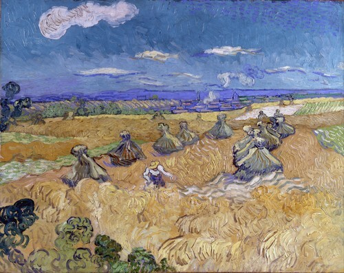 Wheat Stacks with Reaper