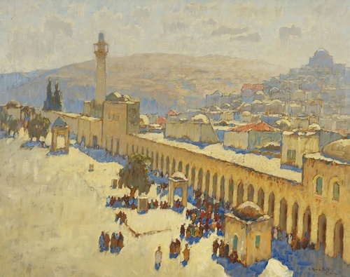 Halaman Masjid Omar di Yerusalem