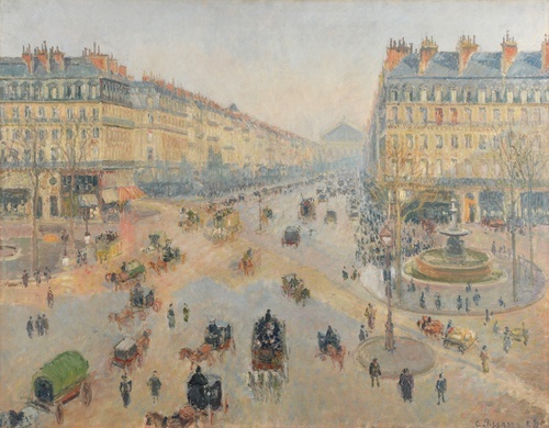 Place du Théâtre-Francais and the Avenue de l'Opéra, Sunlight, Winter Morning 1898