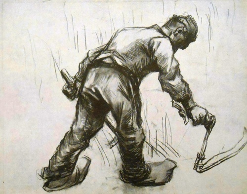 Reaper with cap, sickle and hook