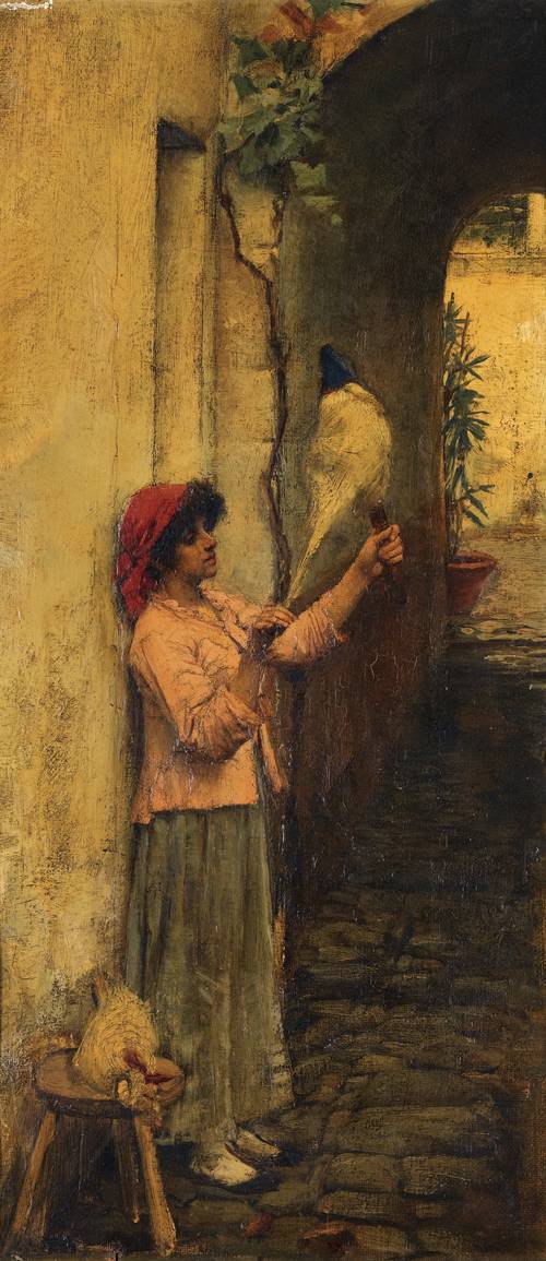 A Neapolitan flax spinner