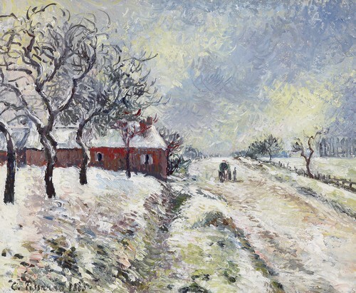 Snowy Road with House, Environs of Éragny