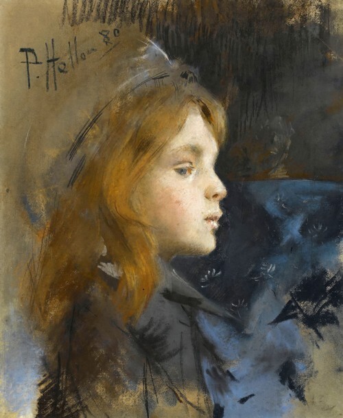 Portrait of a Young Girl Wearing a Beret