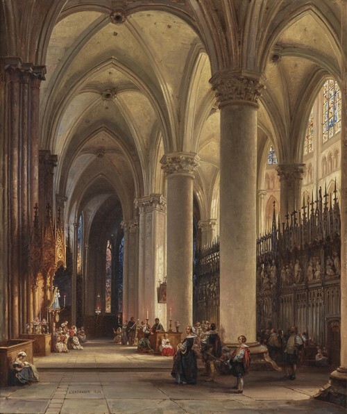 Inside a Gothic Cathedral