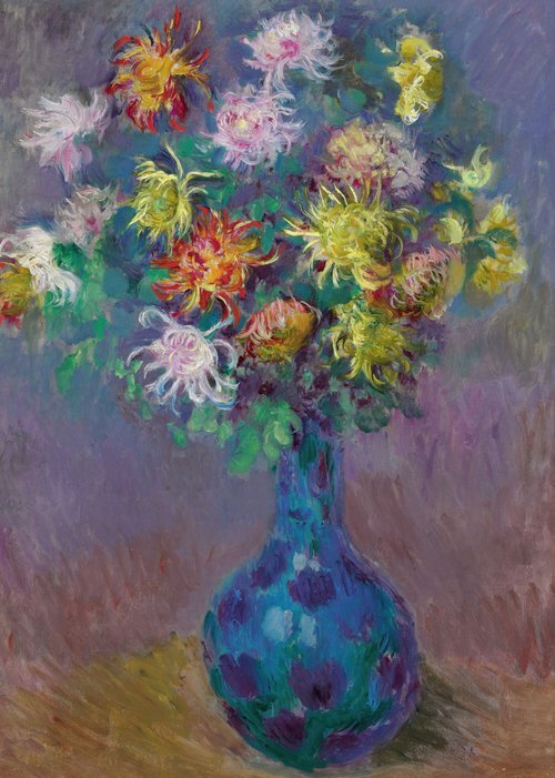 Vase of Chrysanthemums